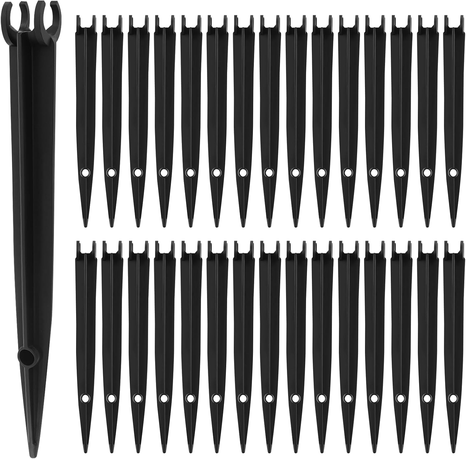30 Stück 1/4" Tropfbewässerungs-stützpfosten, Rohrhalter, 1/4" Schlauchhalter, Für Gärten Und Hochbeete, Verhindern Verstopfungen, Einfache Montage