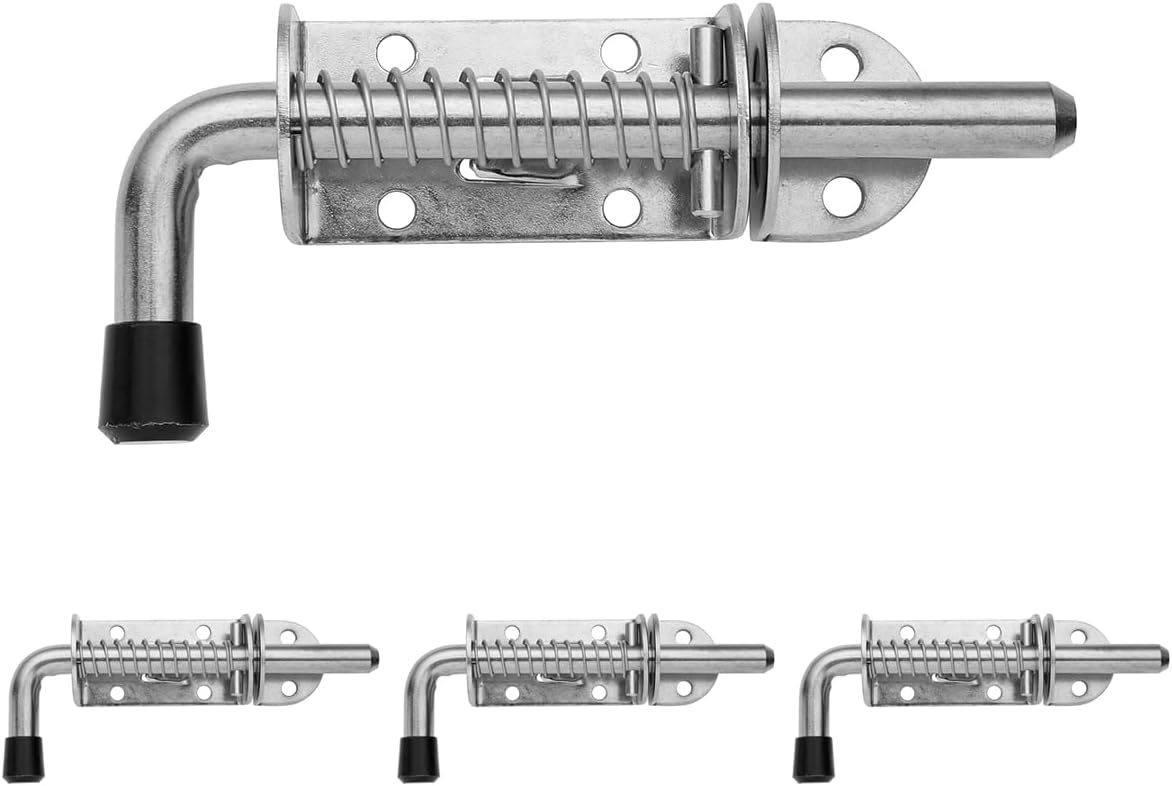 128 Mm Hochleistungs-türriegel Aus Edelstahl, Tragbar, Mit Verstärktem Federbolzen, Gebürsteter Oberfläche, 4er-pack