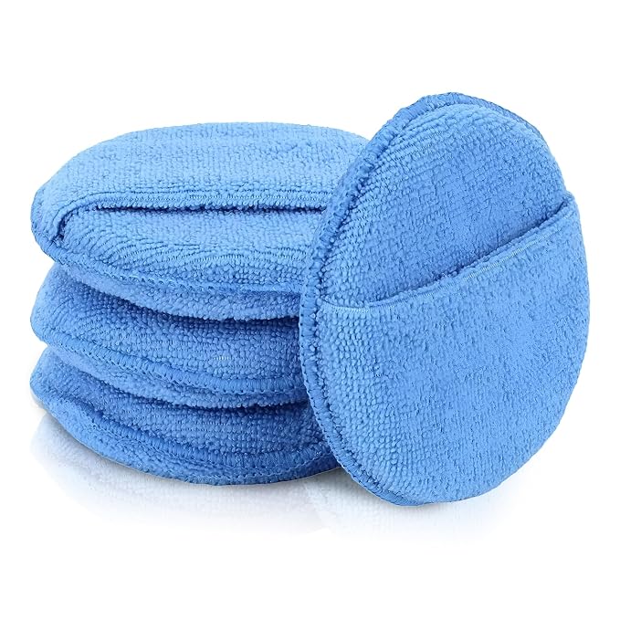 4er-packung Autowachs-applikatorschwämme Aus Hochdichtem Schaumstoff (blau)