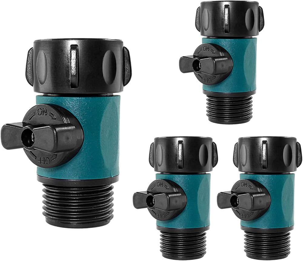 4er-pack Absperrventile Aus Kunststoff Für Gartenschläuche, 3/4"-standard-kugelhähne, Gewindeanschluss, Multifunktions-schnellkupplung