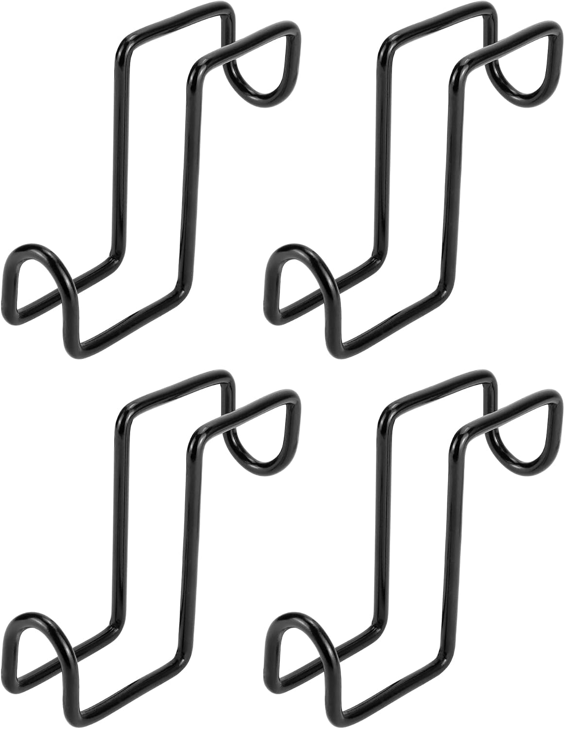 4-teiliger Fester Haken, Schwerlasthalterung, Metall-eimerhaken, Halterungszubehör Zum Aufhängen, Nagelhaken Aus Edelstahl, Haken, Portal (schwarz)