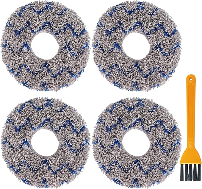 4er-pack Wiederverwendbare Und Waschbare Ersatz-wischmoppköpfe, Kompatibel Mit Den Ecovacs Deebot-serien X1/x2/t10/t20/t30 Omni Und T30s/n30.