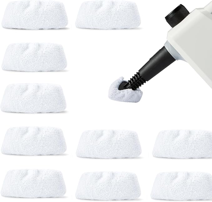 Universelles Mikrofaser-dampfreinigungstuch, Ersatzpad, Waschbar, Weiß, 16 X 7 Cm, Passend Für Kärcher Mop Sv7 Handreiniger, 10er-packung