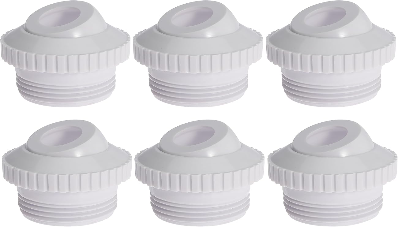 3/4" (1,9 Cm) Pooldüsen Für Hayward Sp1419d Einlass- Und Rücklaufdüsen Mit Richtungsfluss, 1-1/2" (3,8 Cm) Gewinde, 6er-pack