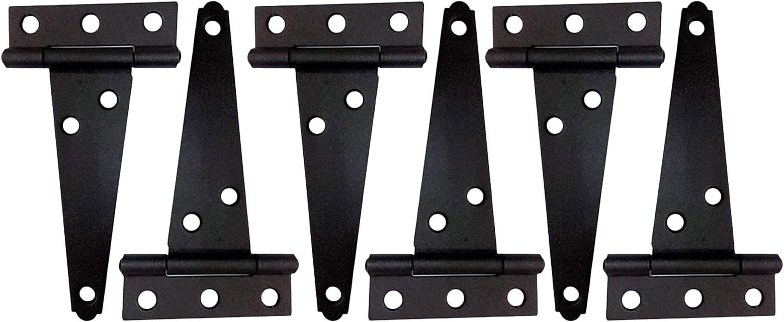 Dreieckige Scharniere Für Scheunentore Und Zäune Im Landhausstil, Matt Schwarz, 4 Zoll, 6er-packung