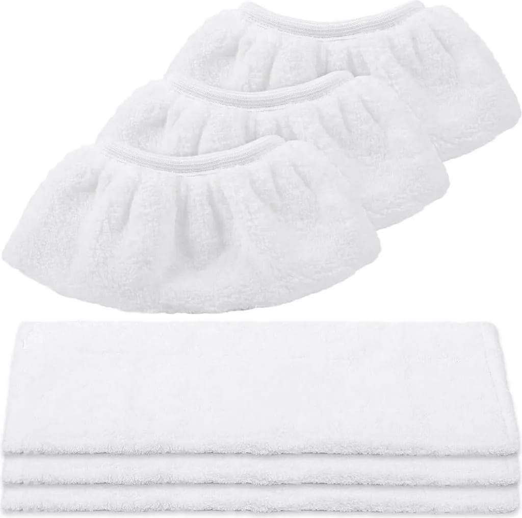 Mikrofasertuchset Für Kärcher Dampfreiniger, Kompatibel Mit Easyfix Sc 2, Sc 3, Sc 4 Und Sc 5 (3 Bodendüsen Und 3 Handdüsen).