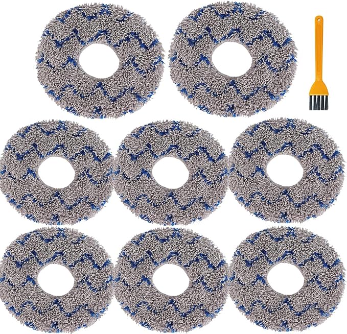 8er-pack Wiederverwendbare Und Waschbare Ersatz-wischmoppköpfe, Kompatibel Mit Den Ecovacs Deebot-serien X1/x2/t10/t20/t30 Omni Und T30s/n30.