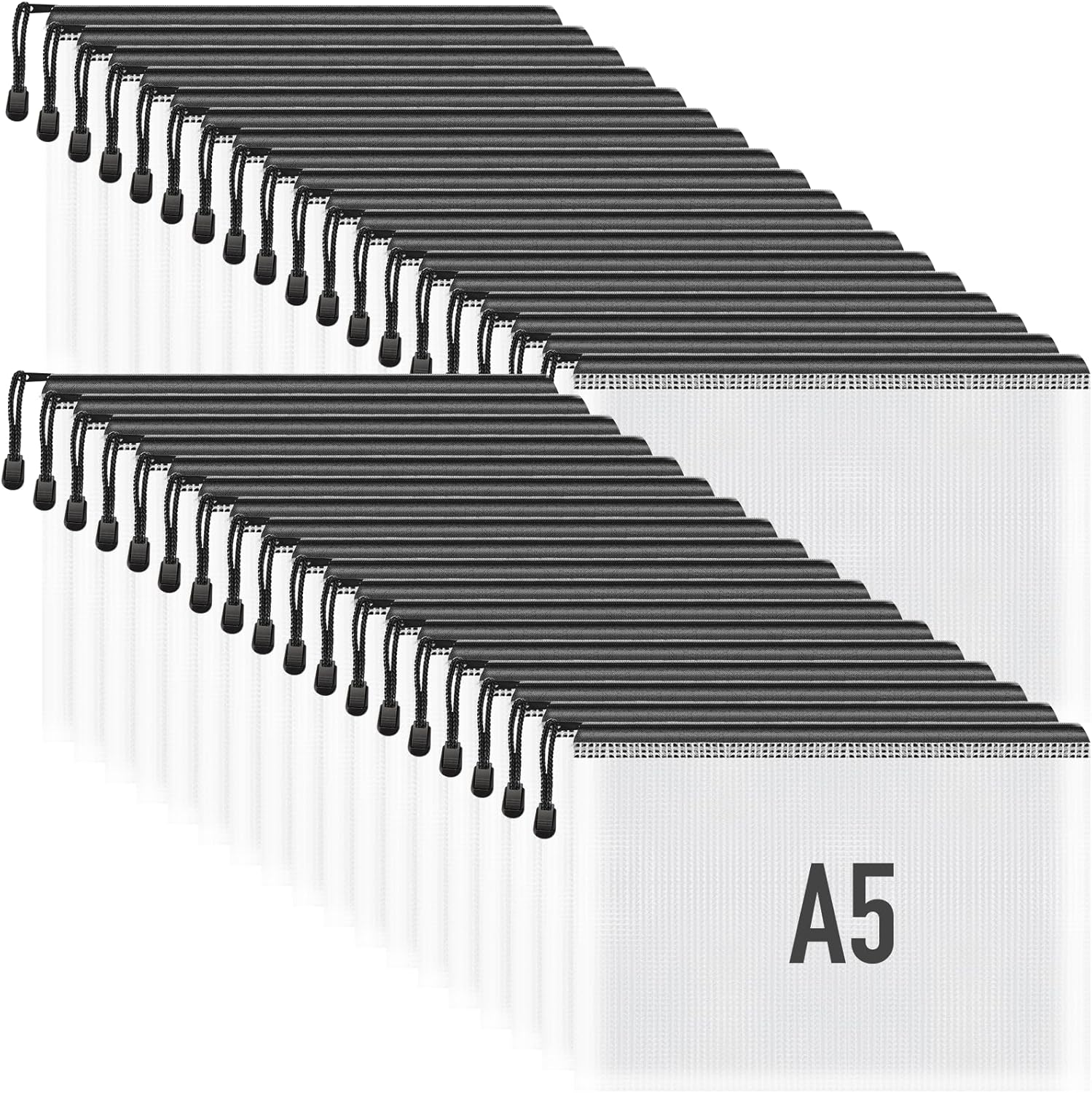 Kleine Reißverschlusstaschen (schwarz, 36er-packung), Netzbeutel, Reißverschlusstaschen, Geeignet Für Bürobedarf Und Reiseaufbewahrung.