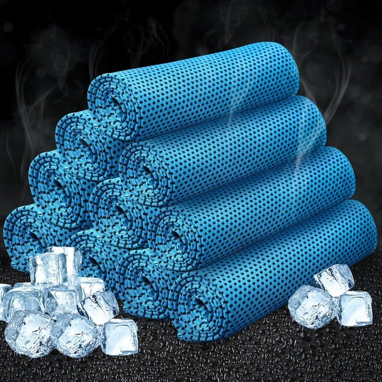 Set Mit 10 Kühlenden Handtüchern – Atmungsaktiv, Ideal Für Kalte Workouts Und Nacken – Reisen – Yoga – Camping – Laufen – Outdoor-sportarten (blau)