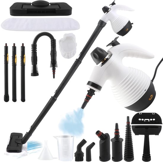 Multifunktionaler Handdampfreiniger, 1050w Dampfmopp, Fenster/küche/badezimmer, 16 Zubehörteile.