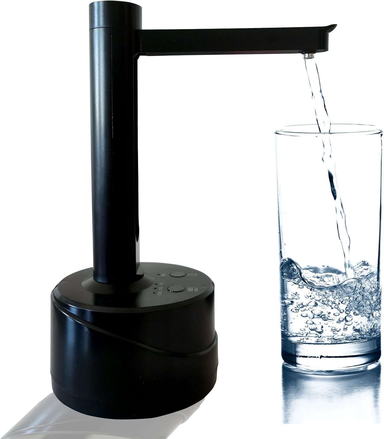 Doppelseitiger, Tragbarer Wasserspender (abs – Schwarz) – Kompatibel Mit 5-gallonen-flaschen – Wiederaufladbar (typ C) – Faltbare Elektrische Tischwasserpumpe