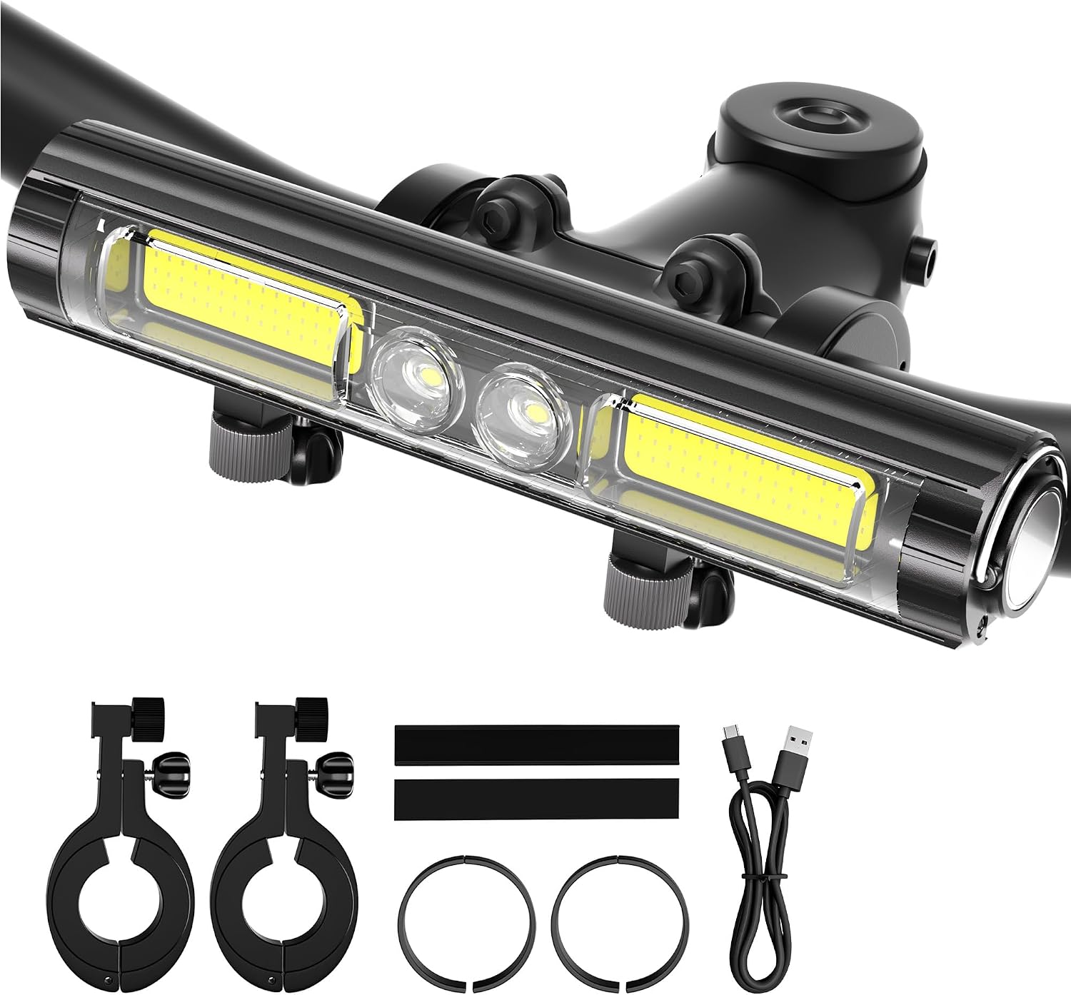 Superhelles Led-nachtlicht – Fahrräder – Wiederaufladbarer Fahrradscheinwerfer Mit Haken – 8 Modelle – Wasserdichter Aluminium-fahrradscheinwerfer – Ideal – 8 M