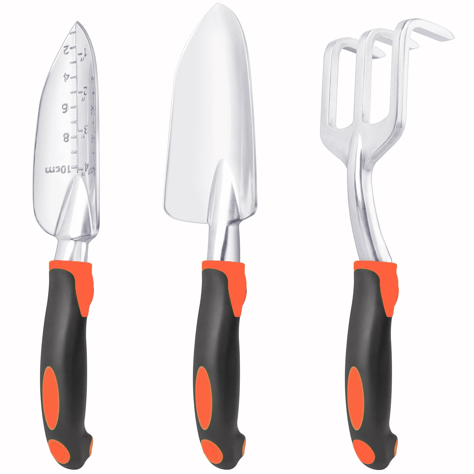 Gartengeräte – Gartengeräte-set – 3-teiliges, Robustes Gartengeräte-set Inklusive Pflanzkelle, Umpflanzkelle Und Handrechen – 3-teilig