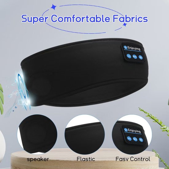 Kabellose Schlafkopfhörer, Bluetooth-sportkopfhörer Mit Ultradünnen High-definition-stereolautsprechern, Für Training Und Meditation (schwarz)