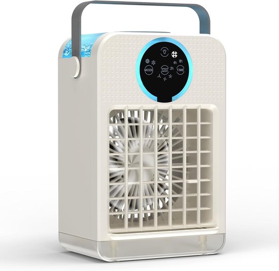 Tragbare Klimaanlage Mit Fernbedienung, Mini-luftkühler Mit 2-8-stunden-timer, 3 Lüfterstufen, 2 Nebelmodi, 700-ml-verdunstungsklimaregler