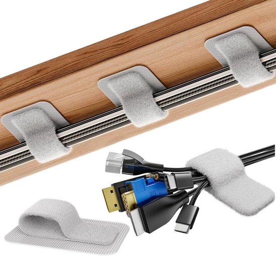 Kabelorganisator – 40er-pack – Kabelmanagement – Fixierer – Verstellbare Klett-kabelbinder – Zur Organisation Von Datenkabeln – Drähte – 9 X 3 Cm