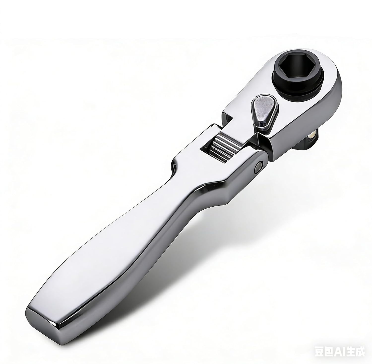 72-zahn-schnellverschluss-ratschenschlüssel Mit Flexiblem, Verstellbarem Kopf, 2-in-1-ratschenschlüssel (1/4 Zoll), Silber