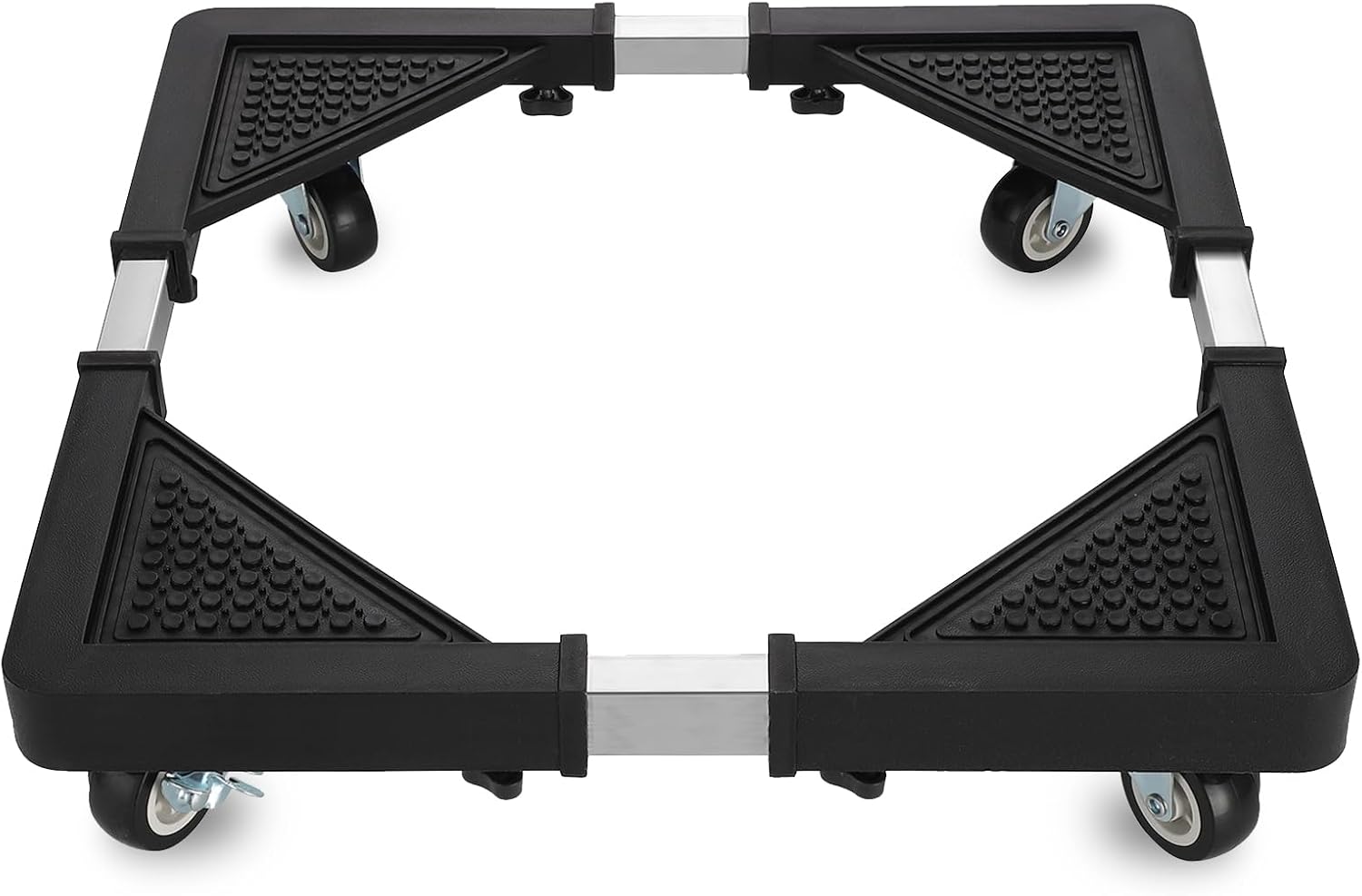 Mini-kühlschrankständer Mit 4 Feststellbaren Rollen, 45-65 Cm, Verstellbarer Sockel Für Waschmaschine, Möbelfuß, Tragbarer Kühlschrank- Und Trocknerständer (schwarz)