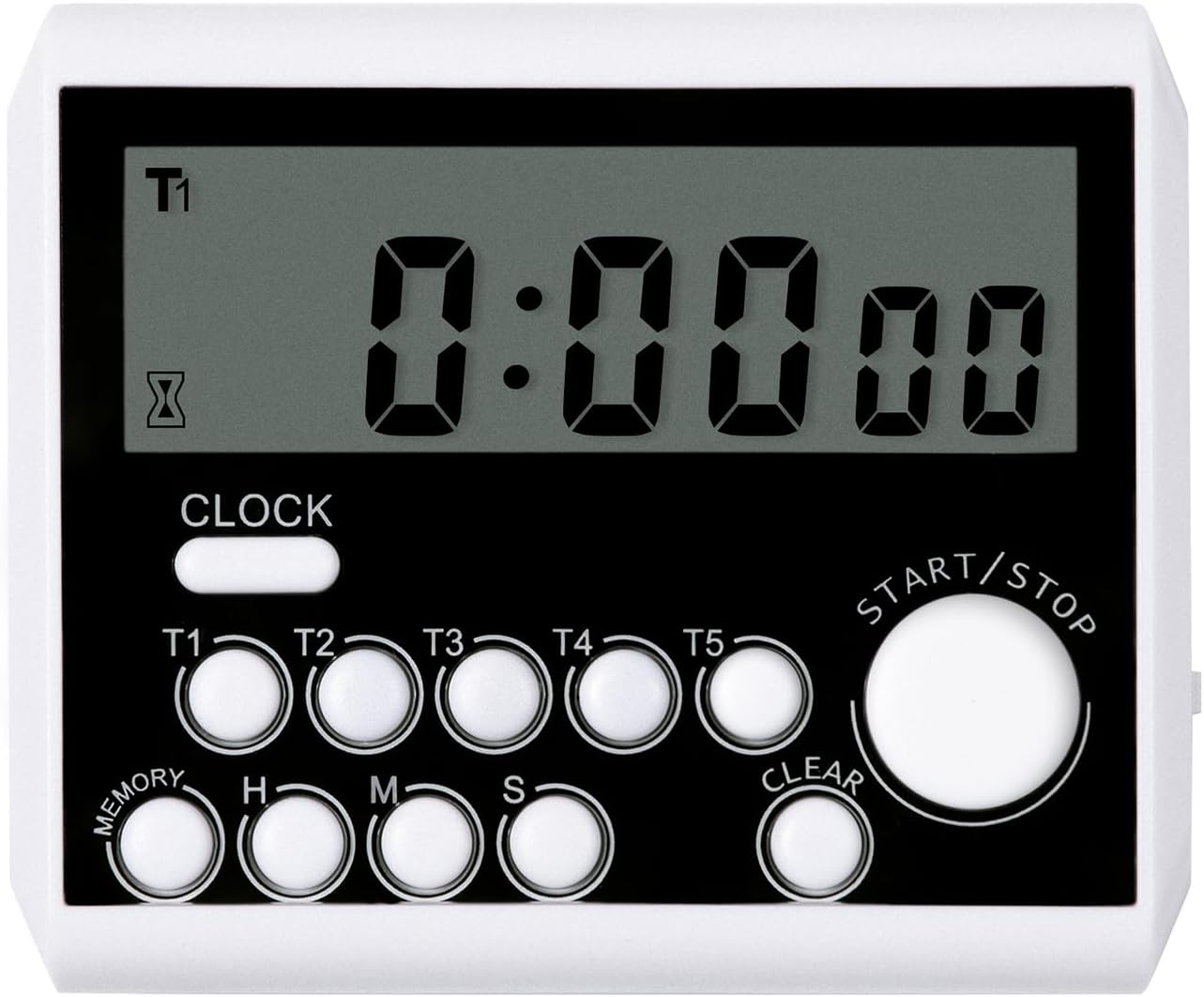 Digitaler 5-kanal-küchentimer Mit Magnetverschluss, Alarm- Und Countdown-funktion