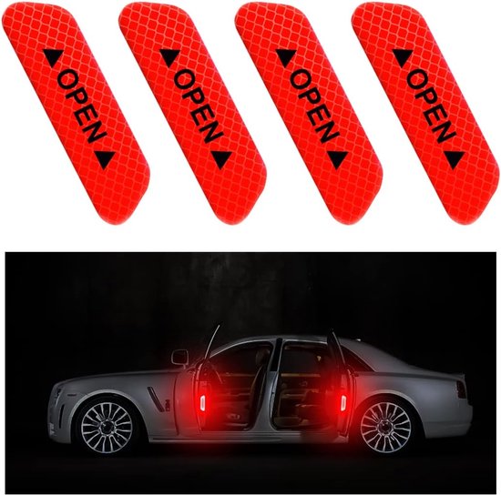 4er-pack Rote, Universelle Reflektierende Sicherheitsaufkleber Für Fahrzeuge Und Helme