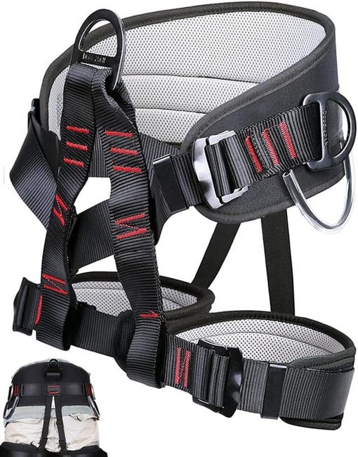 Klettergurt Mit Verstellbarer Dicke, Halb-körpergurt, Für Höhlenforschung, Brandbekämpfung, Rettungseinsätze, Felsklettern, Bouldern Und Abseilen.