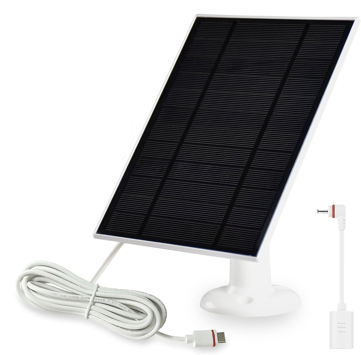 Solarpanel Für Ring Stick Up Cam/pro Akkus Und Ring Spotlight Cam Plus/pro Akkus, 1 Stück, Mit Usb-c-zu-netzteil-adapter.