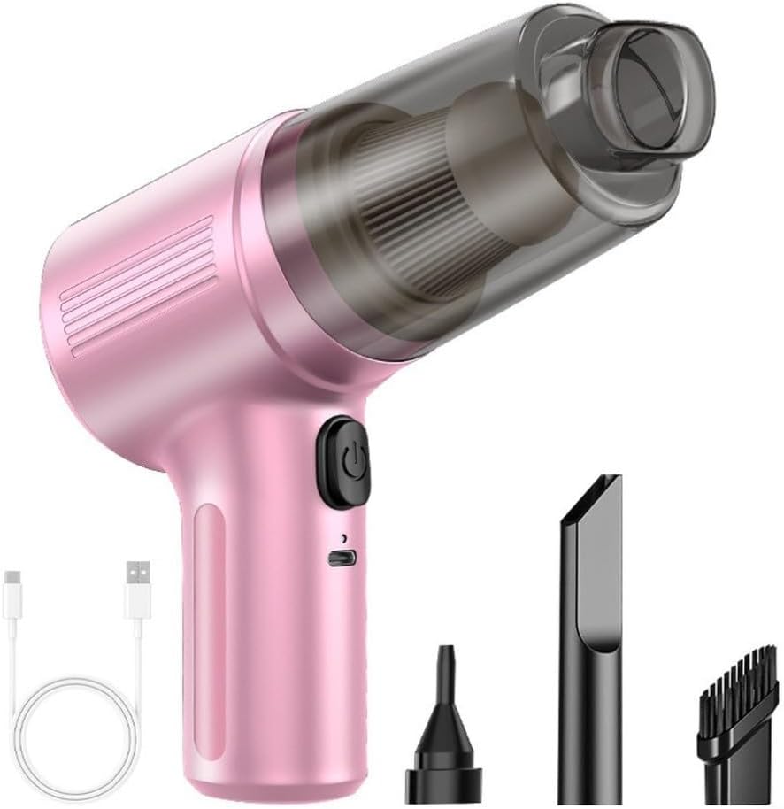 Kabelloser Handstaubsauger Und Gebläse-set Für Auto, Geeignet Für Staub Und Schmutz (pink)