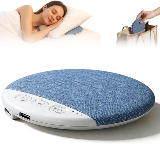Bluetooth-schlaflautsprecher Mit Knochenleitungsfunktion Für Die Unterkissenmontage, Stereobass, Weißrauschen-timer, Kabellos (blau)
