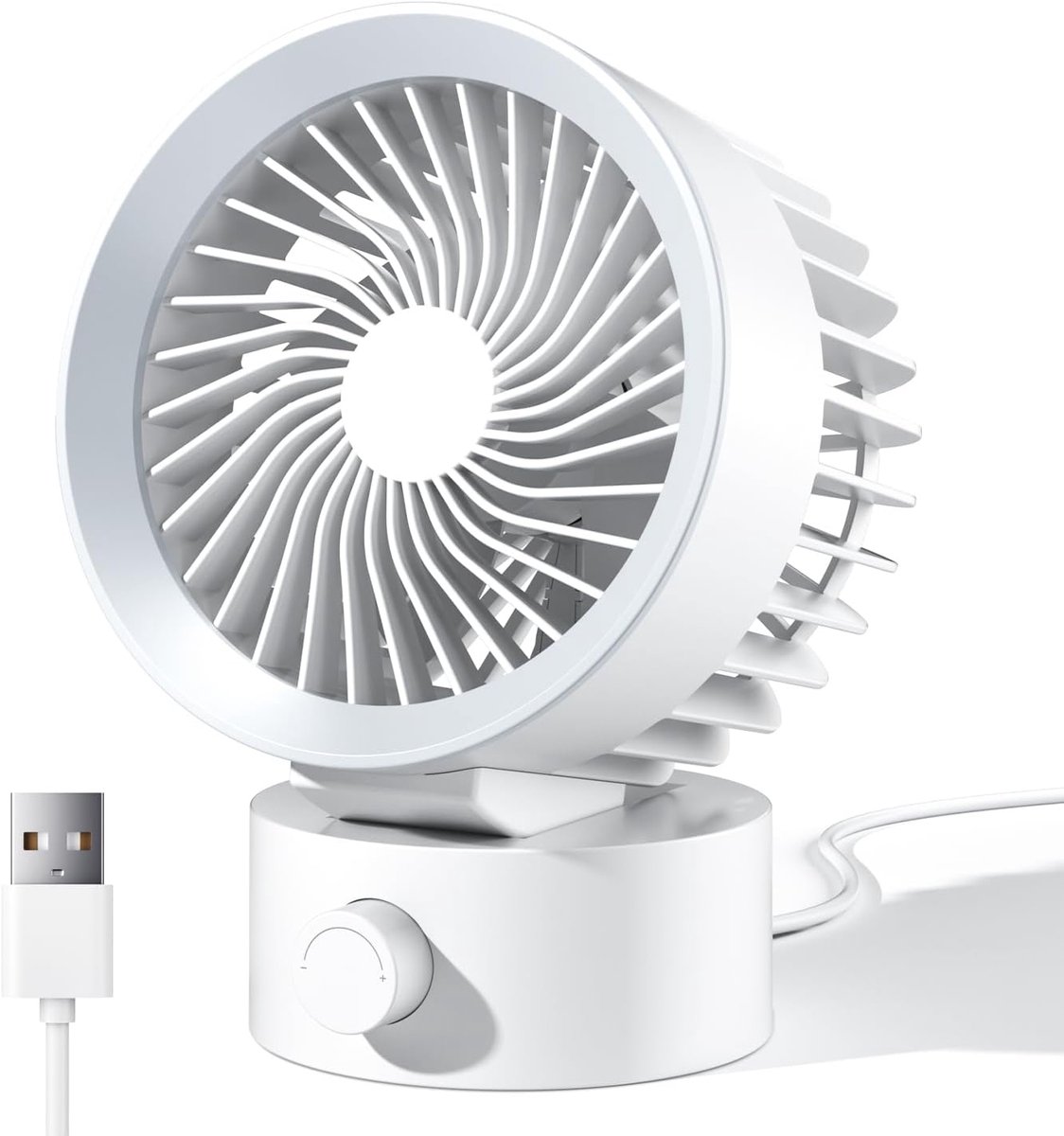 Ventilator – Tischventilator – Handventilator – Miniventilator – Usb-tischventilator – Kleiner Ventilator Für Den Schreibtisch – Starker Luftstrom – Stufenlos Regulierbar – Ultraleise Kühlung