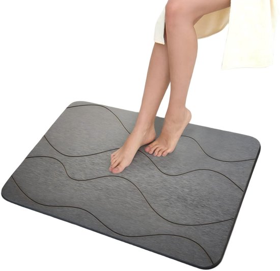 S – 30 X 40 Cm – Matte Mit Wellenstruktur – Rutschfeste Und Saugfähige Matte Für Zuhause, Hotel Und Badezimmer – Kieselgurmatte – Schnelltrocknende Duschmatte