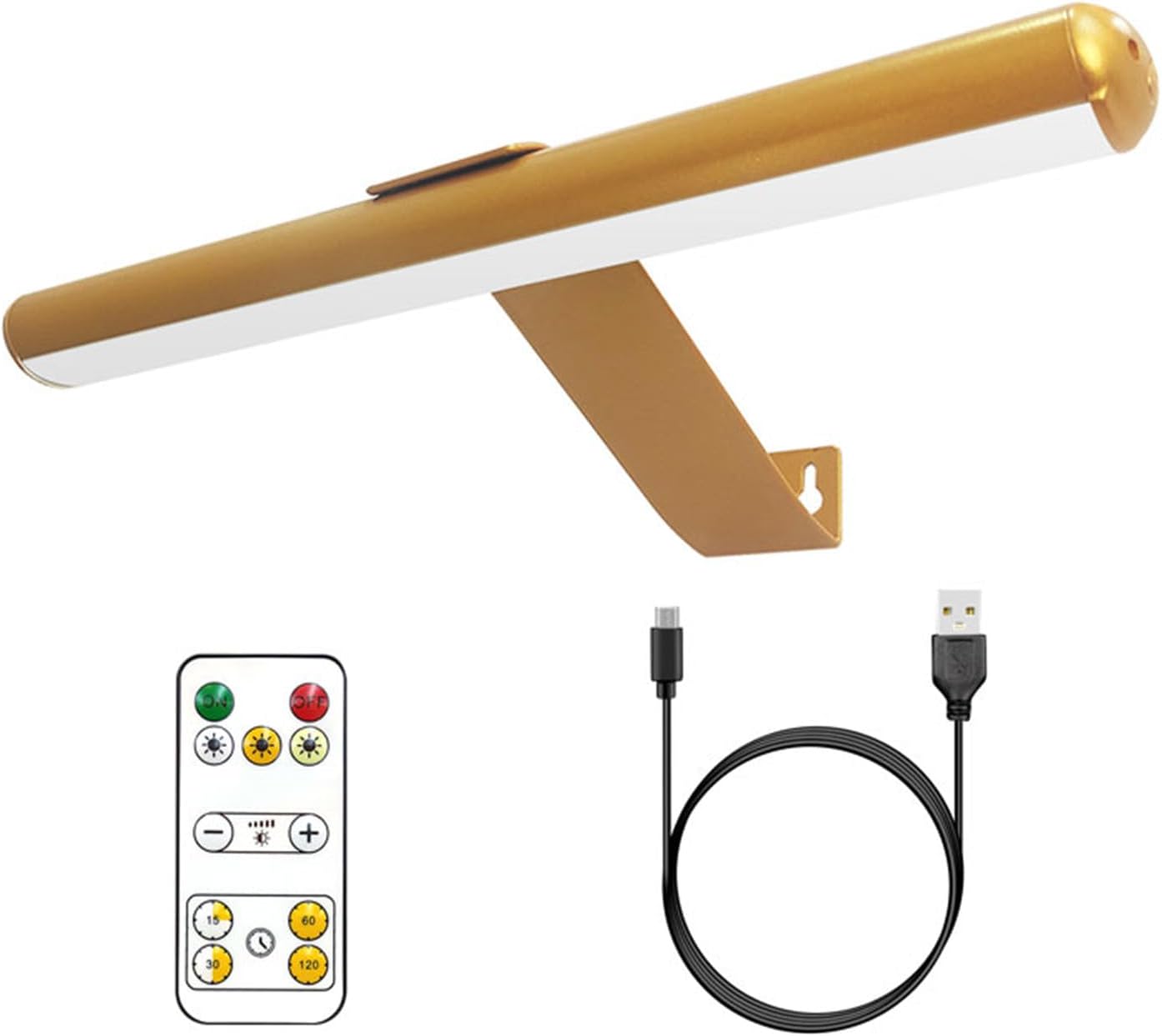 Magnetische Led-zeichenleuchte Mit Fernbedienung, Farbtemperatureinstellung, Goldfinish, Geeignet Für Kunstgalerien Und Dekorative Beleuchtung, 30 Cm.
