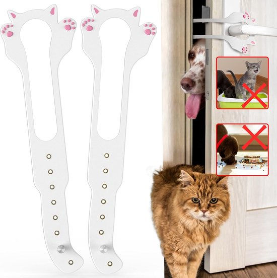 Katzenklappenschloss, Ein Robuster Und Flexibler Katzenklappenstopper, Der Die Tür 1,5 Bis 8 Zoll Weit Öffnen Kann.