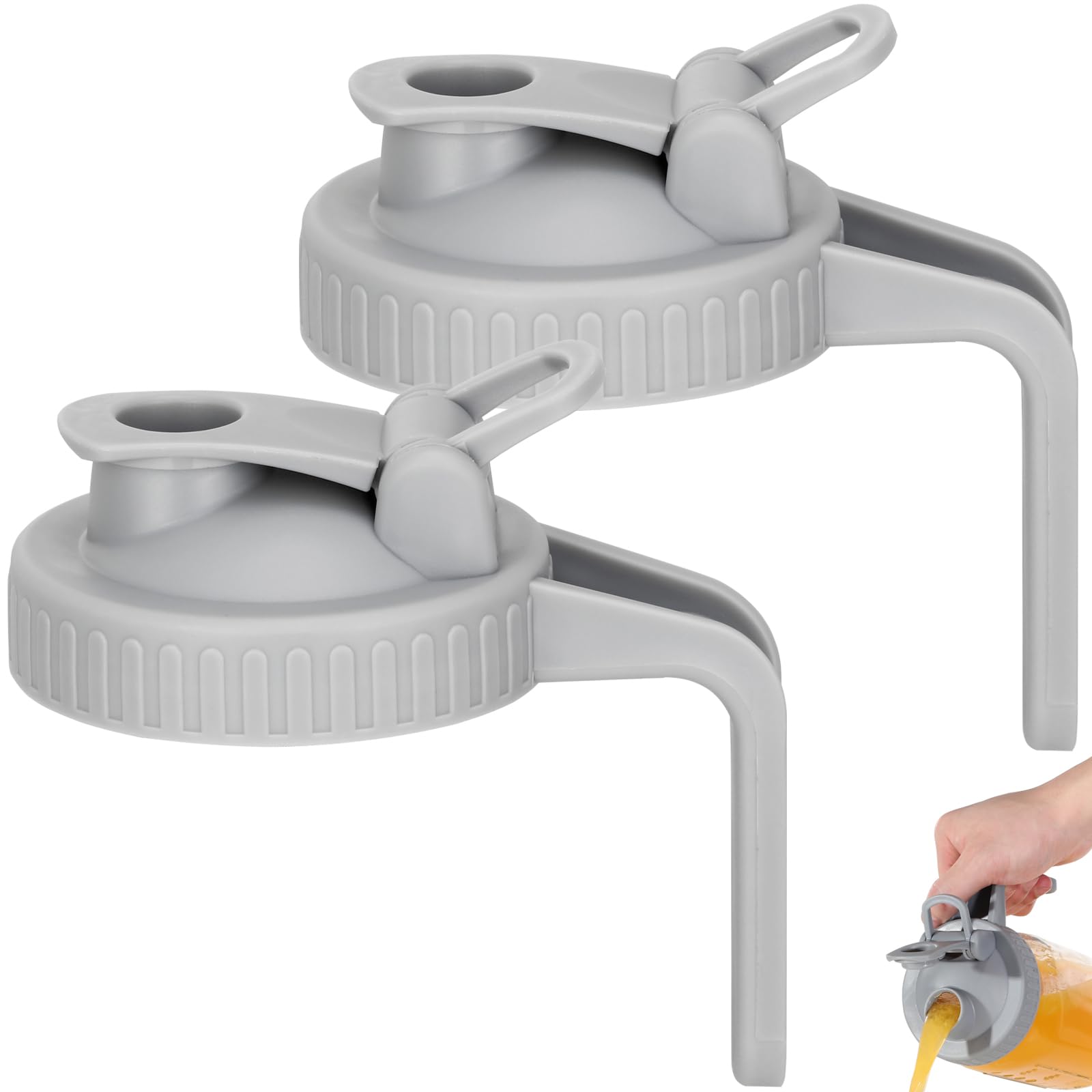 Einmachglas Mit Breiter Öffnung, Luftdicht Verschlossene Einmachglas-wasserflasche Mit Griff, Auslaufsicher Und Robust, 2er-pack