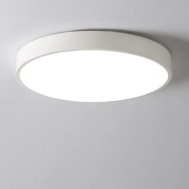 Minimalistische Farbige Led-deckenleuchte, Kreative Moderne Skandinavische Einbau-deckenleuchte, 3 Farbtemperaturen, Schlafzimmer (weiß, 30 Cm).