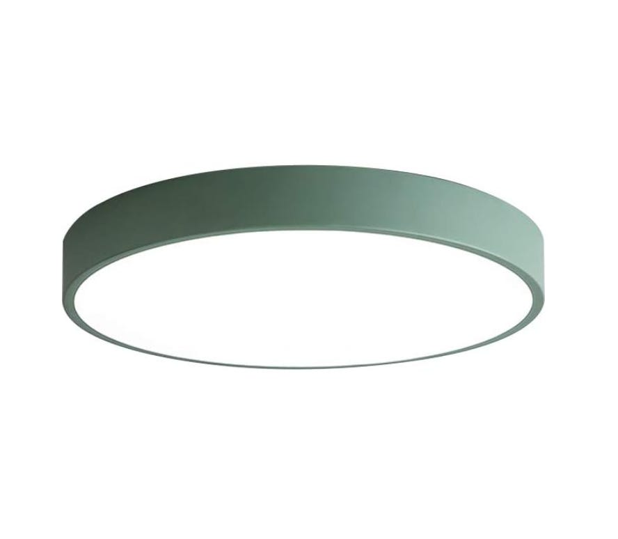 Einfache Farbige Led-deckenleuchte, Kreativer Moderner Nordischer Stil, 3 Farbtemperaturen, Schlafzimmer, Esszimmer, Wohnzimmer, Grün, 30 Cm.