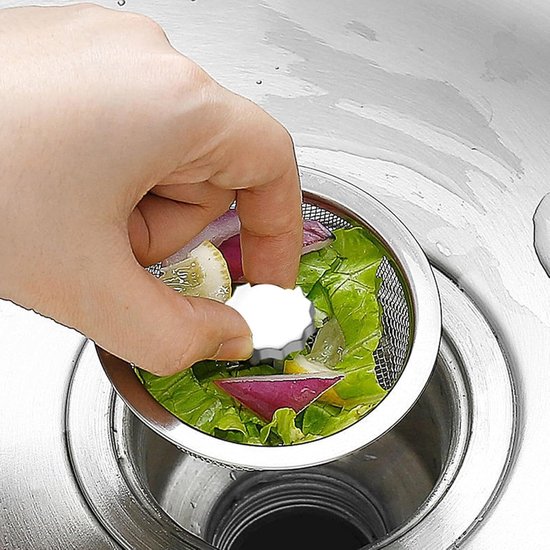 Geeignet Für Abflusssiebe, 2 Stück, Spülbecken-abflussstopfen, Edelstahl-siebkorb, Gummistopfen, 83 Mm