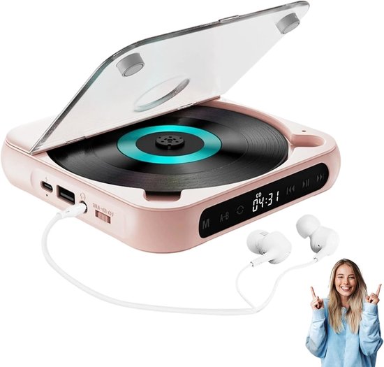 Bluetooth-lautsprecher Im Vintage-stil Mit Nachtlicht/uhranzeige, Wohnzimmer, Büro/mädchenzimmer (violett)