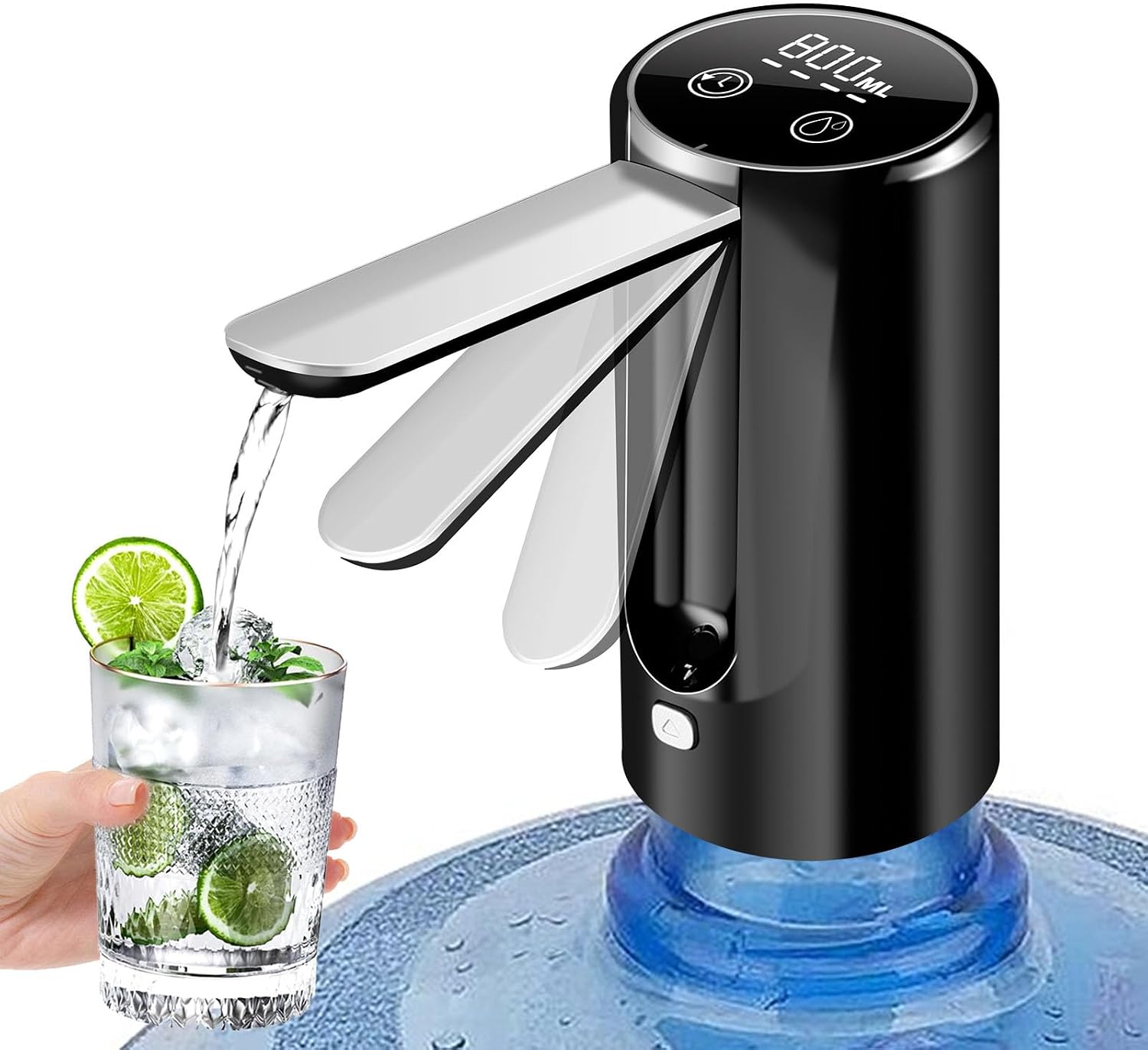 5-liter-flaschenspender – Faltbare Universal-wasserflaschenpumpe – Automatische Mobile Elektrische Trinkpumpe – Geräuscharmer Wasserspender