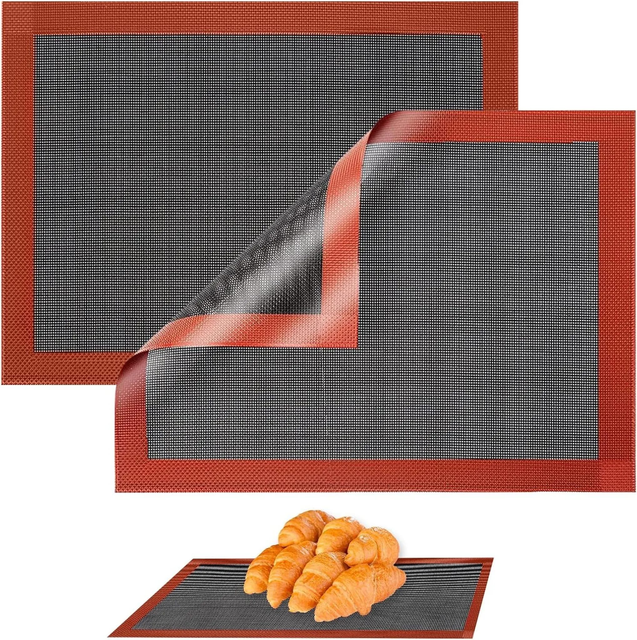 Silikon-backmatten, 40 X 30 Cm, 2 Stück Pro Packung, Antihaftbeschichtet, Wiederverwendbar.
