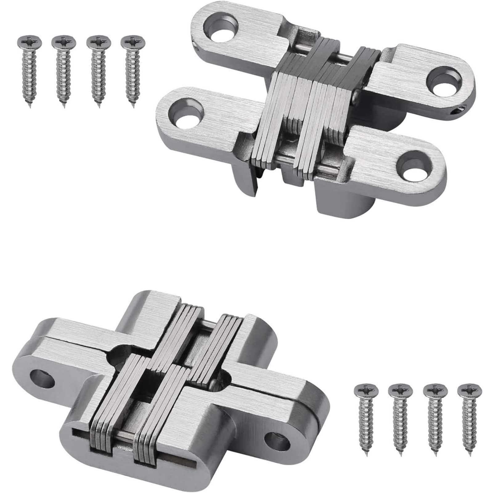 2er-pack 4,5 Cm Unsichtbare Scharniere, Unsichtbare Kreuzscharniere Für 180°-falttüren, Kreuzscharniere Aus Zinklegierung, Verdeckte Scharniere, Unsichtbare Scharniere Für Schränke