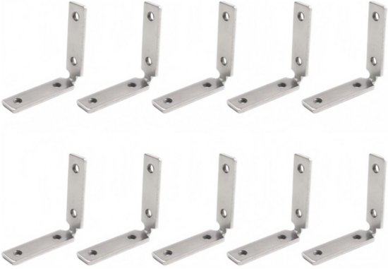 L-förmiger Verbinder – 10 Stück – Größe M – 4,65 X 1,2 Cm – Eckverbinder Für Schränke / Regalwinkel / L-winkel – Montagehalterung