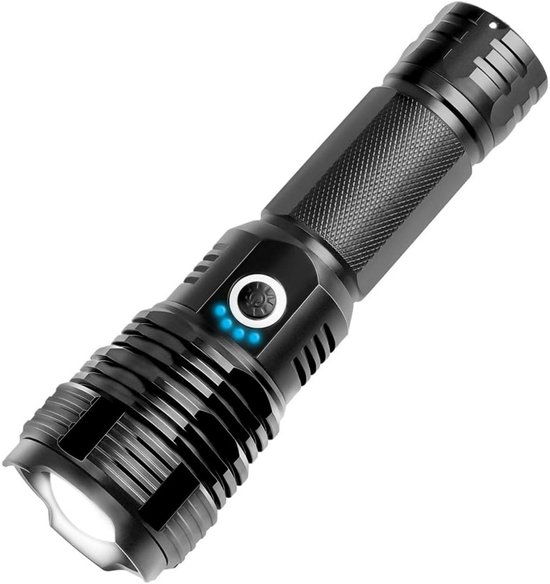 Taktische 70,2-led-taschenlampe, Superhelle 20.000 Lumen, Usb-aufladbar, Ipx7 Wasserdicht, 5 Modi.