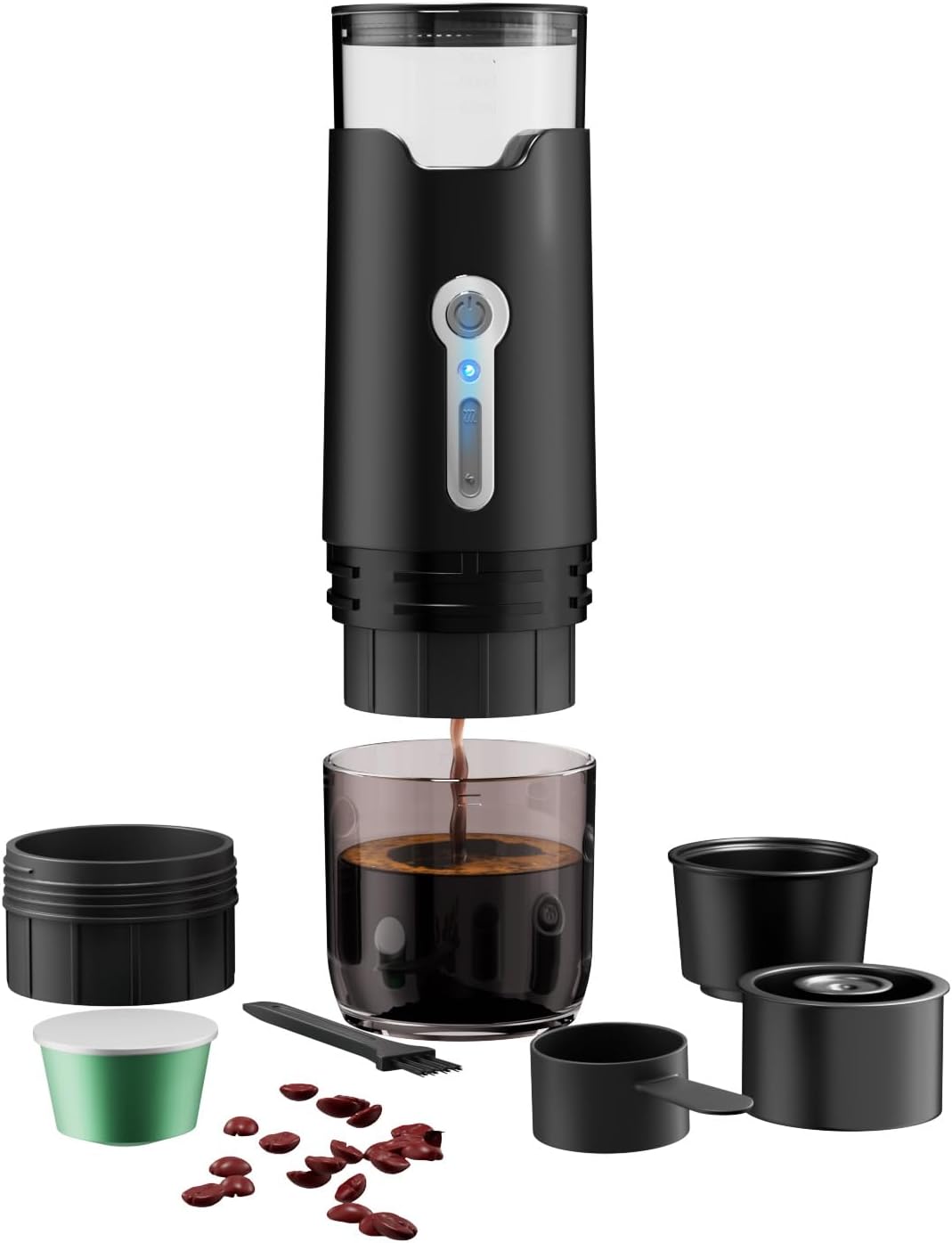 Kaffeekanne Und Kaffeemaschine Fürs Auto. Kaffeemaschine, Kaffeemaschine Fürs Camping, Für Den Wohnwagen, Beim Wandern Und Fürs Büro – Nein