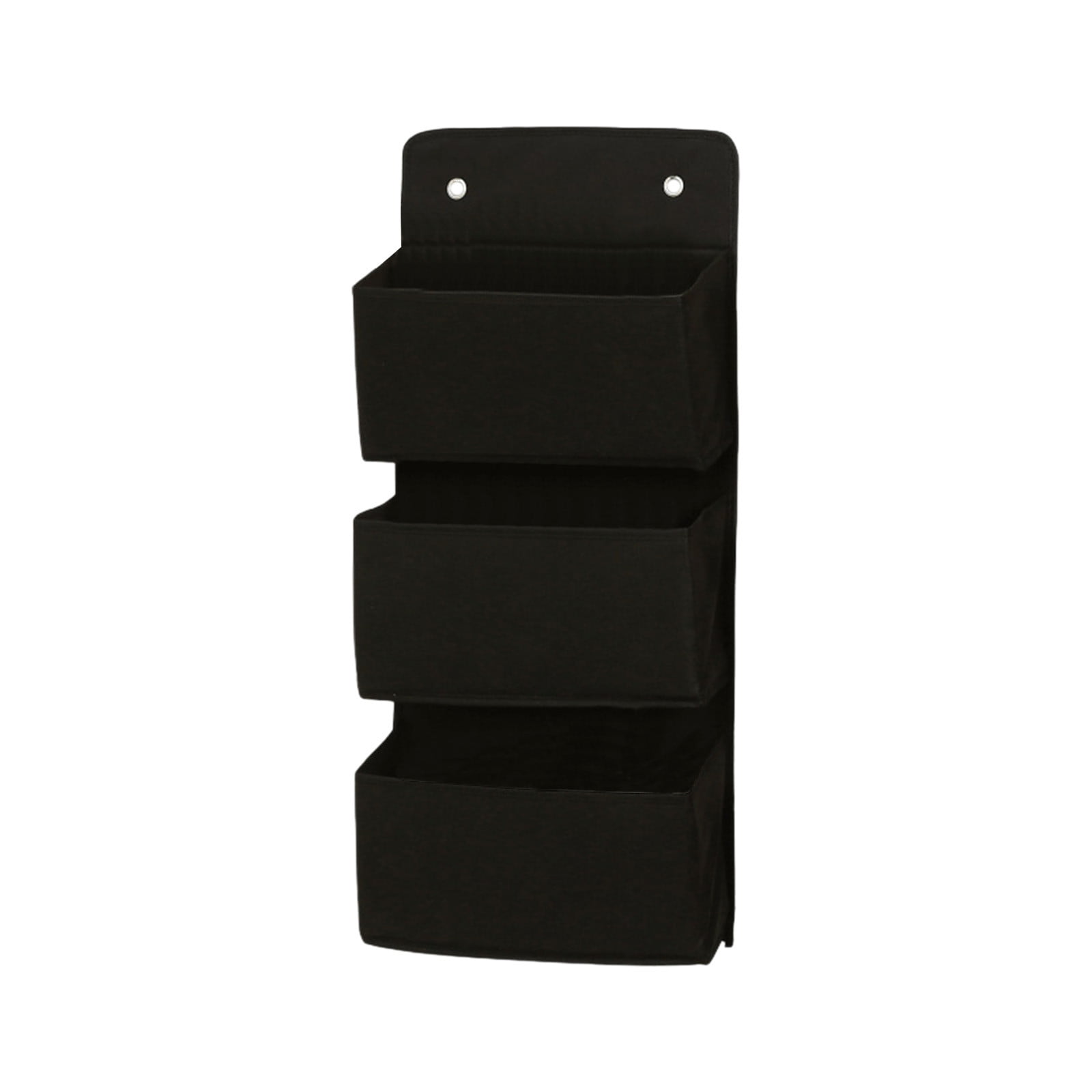 Dreilagige Hängeaufbewahrungstasche, Kleiderschrank Hinter Türen, Mehrfachsystem, Großes Fassungsvermögen Für Kleidung Und Spielzeug, Schwarz