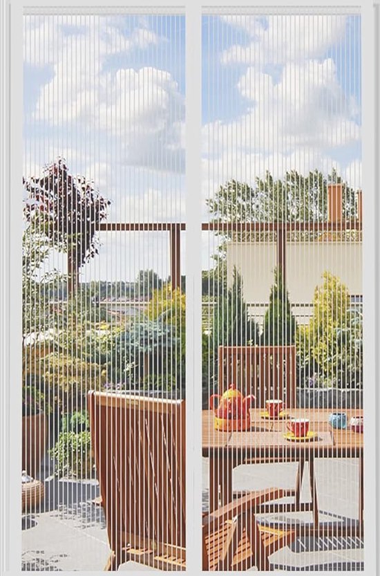 Magnetisches Fliegengitter Für Tür Und Fenster, Insektenschutzvorhang Für Türen, Insektenschutzgitter, Magnetisches Fliegengitter Für Schiebetüren, Kein Bohren Erforderlich (80 X 210 Cm, Weiß)