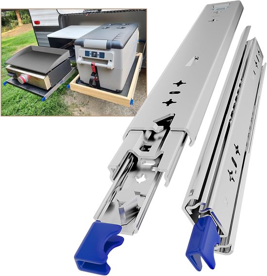 Hochleistungs-schubladenschienen Mit Verriegelung, 450 Mm, Tragkraft 120 Kg, Für Wohnmobile, 1 Paar