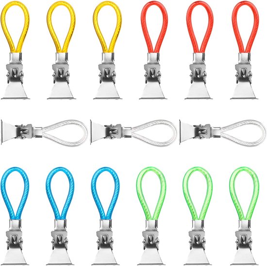 Handtuchhaken – 15 Stück – Handtuchclips – Handtuchhaken – Handtuchklemmen – Halter – Haken – Klemmen – Geschirrtuchhaken – Aufhängehaken – Für Bad & Küche – 5
