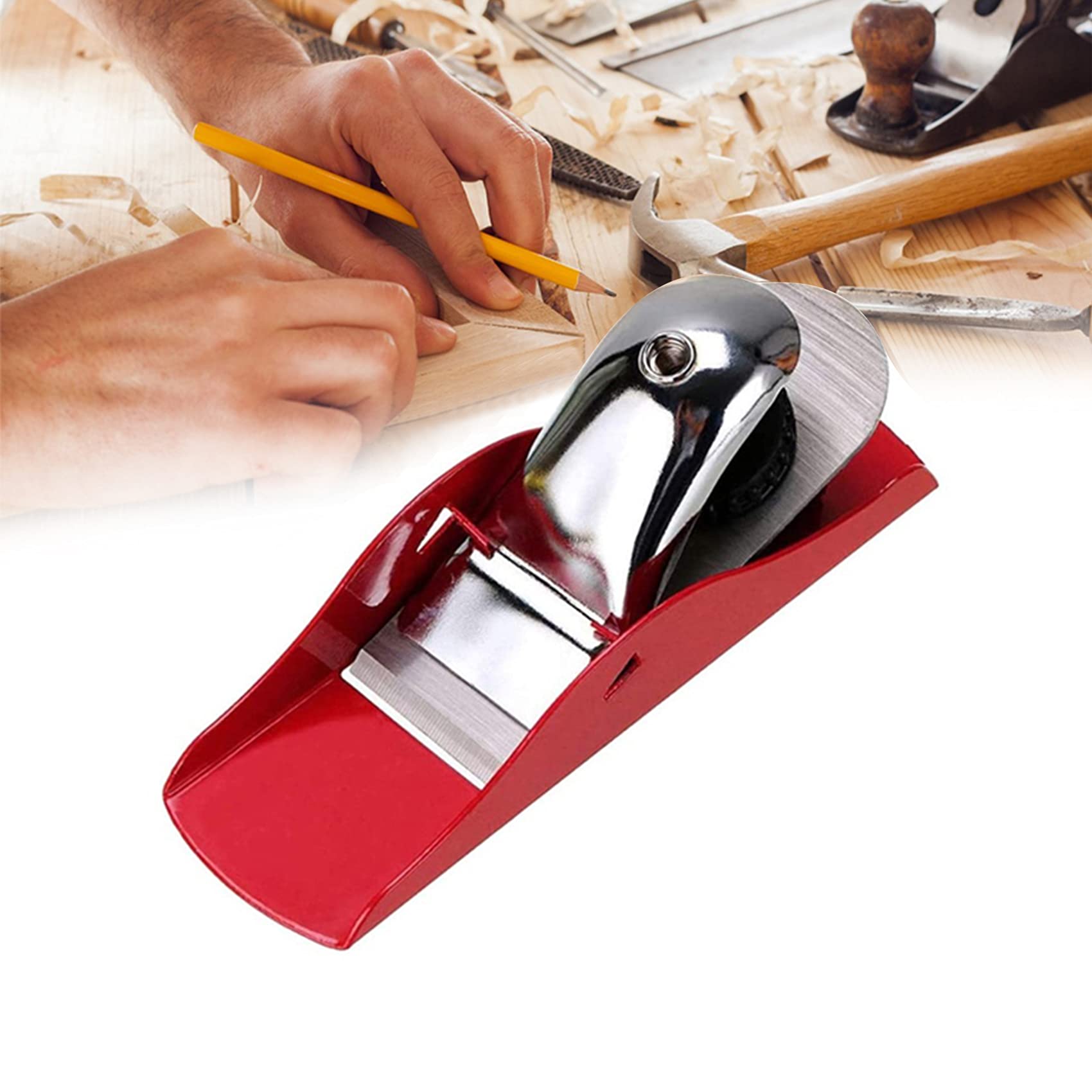 Mini-handhobel, Verstellbar, Rot, Für Holzbearbeitungs-, Holzschnitz- Und Oberflächenbearbeitungsprojekte, Diy-modellbauarbeiten Für Schreiner (handhobel Rot)