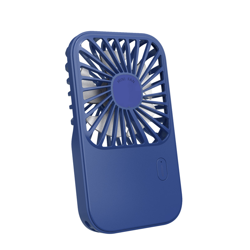 Mini-handventilator, Tragbar, Kleiner, Handlicher Ventilator Mit Faltbarem Ständer, Trageschlaufe, 3 Geschwindigkeitsstufen, Blau