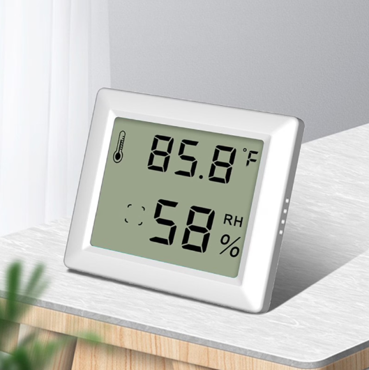 Mini-thermometer, Tragbares Hygrometer (8,4 X 7,4 Cm) Mit Digitalanzeige, 24-stunden-wetterstation Mit Funkfunktion Für Wohnzimmer